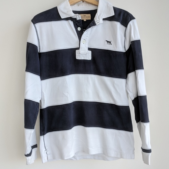 Rodd Gunn Stripe Rugby Mens Long Sleeve 